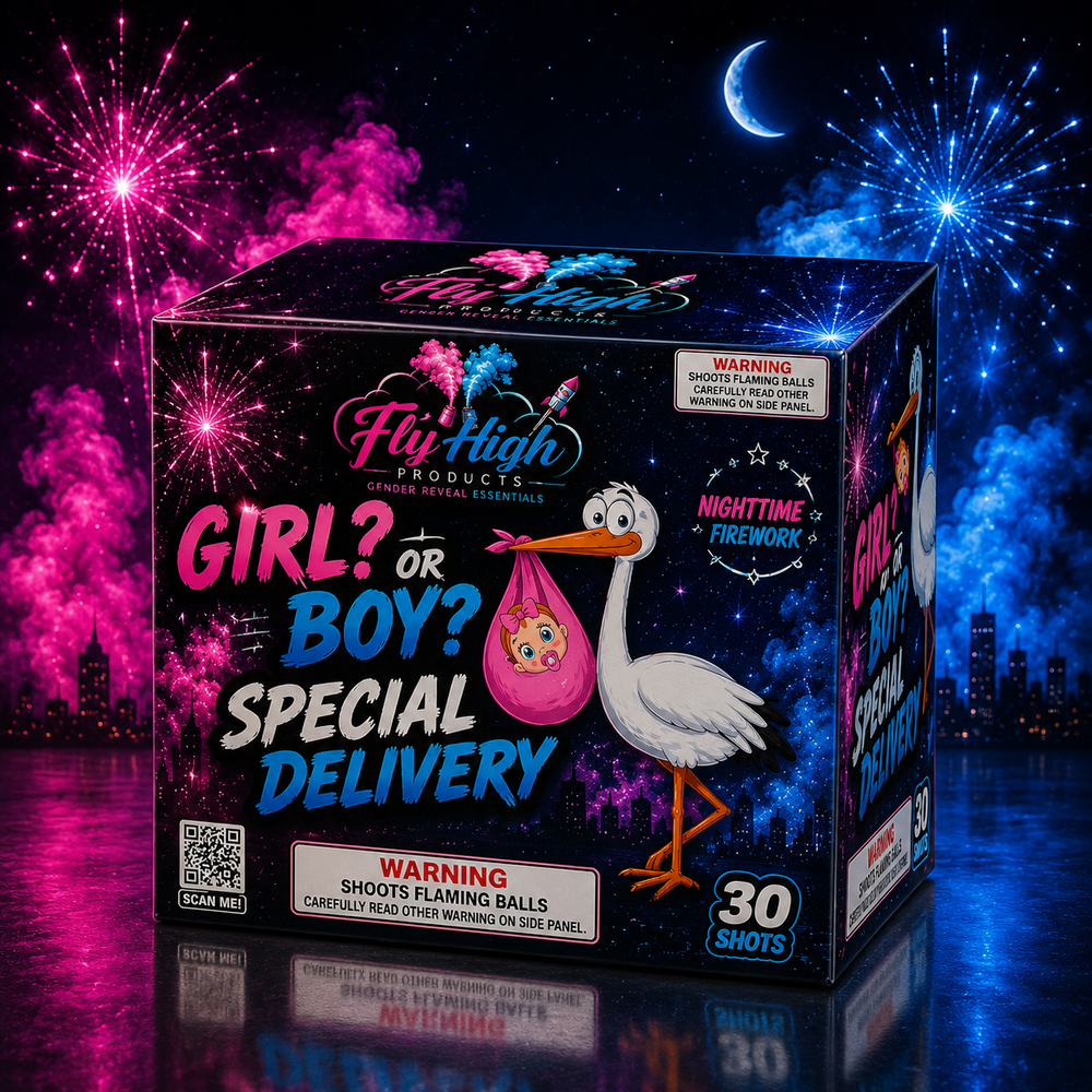 Special Delivery Gender Reveal Nighttime