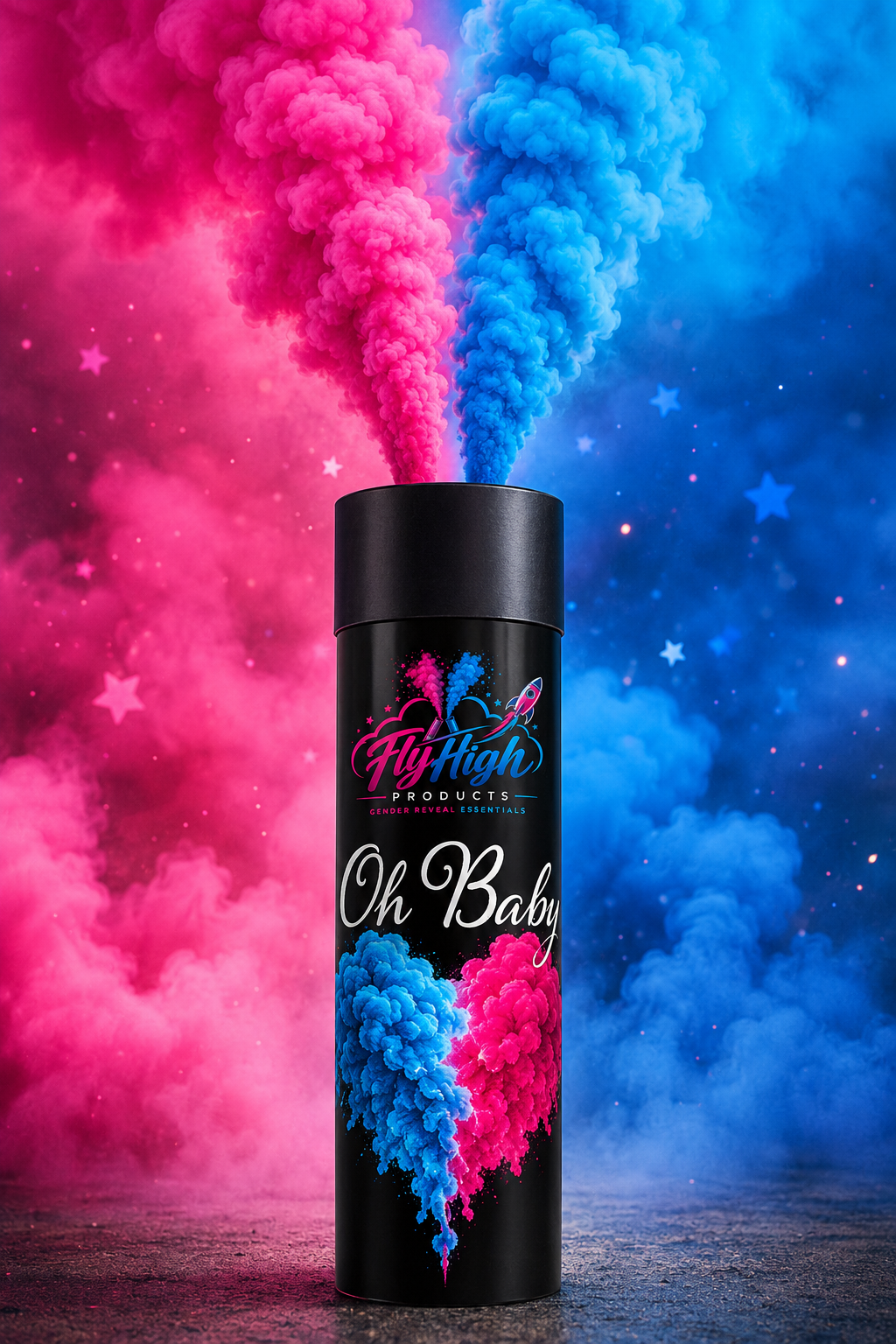Gender Reveal Color Smoke - Wire Pull